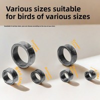 Anneaux de pied en acier inoxydable pour jeunes perroquets, petits conures, perruches - Ne blesse pas les pattes, fermés