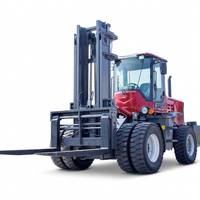 Chariot élévateur diesel tout-terrain pour extérieur, capacité de charge 3000KG 5000KG, pour entrepôts et exploitations agricoles