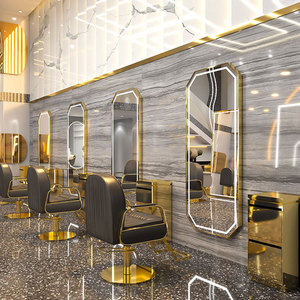 Miroirs de salon de coiffure décoratifs de luxe en vente chaude avec lumières LED, <span class=keywords><strong>miroir</strong></span> de salon de beauté - Product Image 1