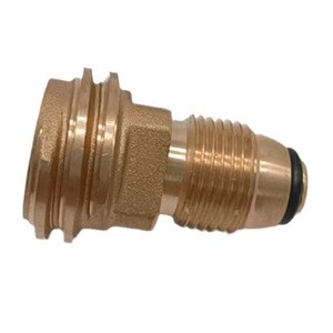Adaptador de gas LP de cobre de Pol a QCC para tanque de propano de 1 libra, uso en cocina y barbacoa, ajuste universal - Product Image 1