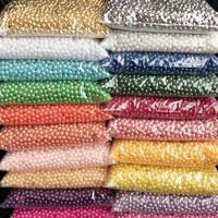 Perles en plastique sans trou de qualité AAAA, forme riz, couleur cobalt, haute brillance, imitation perle, 3mm-30mm, pour la décoration des ongles