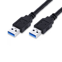 Kabel USB 3.0 Tipe A ke Tipe C Kepang, Transfer Data Kecepatan Tinggi, Kabel Pengisian Daya 1M