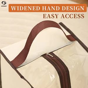 حقيبة أحذية محمولة مقاومة للماء مصنوعة من البي في سي مع حزام سحب ومقبض متين للسفر والتخزين - Product Image 5