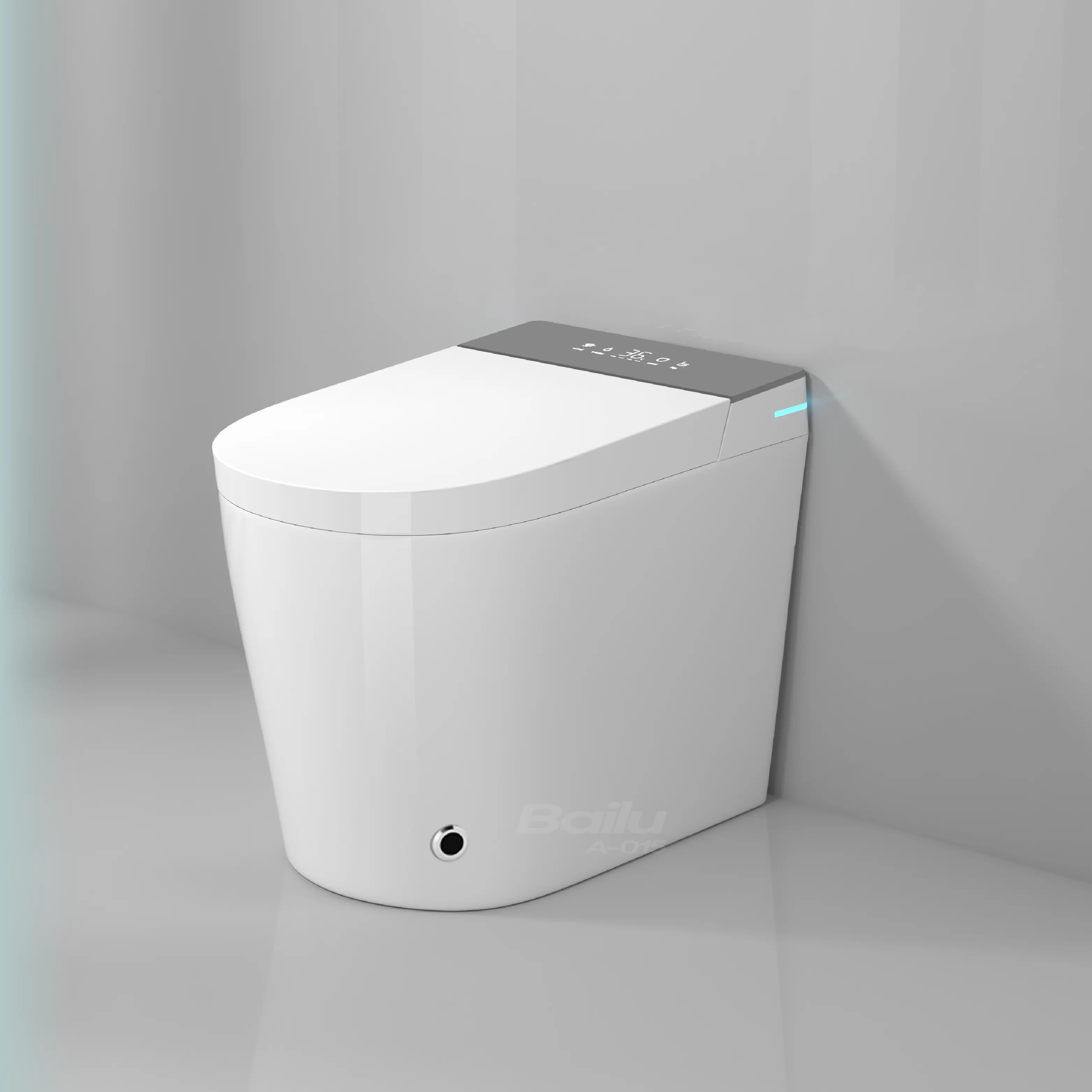 BAILU A-015S 그레이 자동 플러시 한 조각 지능형 비데 화장실 목욕 패션 자동 센서 이노 도로 지능형 화장실 wc Sanita