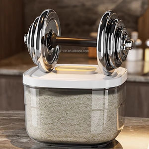 ภาชนะเก็บของกันความชื้นในครัวพร้อมฝาปิดกล่องกันแมลงปากกว้างกันอากาศสำหรับใส่ข้าวโอ๊ตอาหาร - Product Image 3