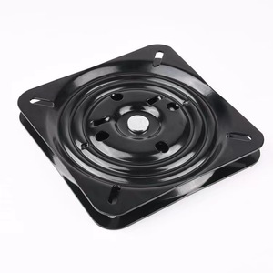 Placa giratoria Xinjunye de metal negro con mecanismo de retorno de 180 grados para taburete de bar - Product Image 1
