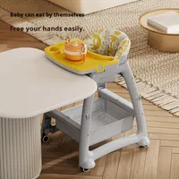 Chaise haute en plastique pour bébé, siège de table à manger domestique, usage polyvalent pour restaurant, hôtel, usage commercial, 6 mois+, vente en gros