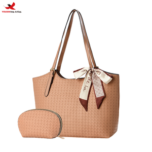 Conjunto de Bolsos de Mano de Cuero PU para Mujer, Bolso de Hombro de Gran Capacidad con Bolsa a Juego, RTS, Pedido Mixto al por Mayor - Product Image 1