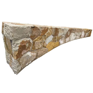 Pared de paisaje de granito Baipo con tallado en relieve, de piezas irregulares, efecto grieta de hielo, apilado en seco, para patio de casa rural, tipo Cross - Product Image 5