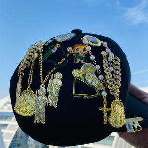 Diskon besar-besaran topi Trucker liontin rantai Yesus Mary kustom topi Pin rantai jimat kustom untuk topi Trucker rantai Pin Enamel - Product Image 4