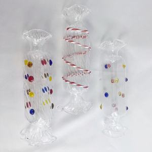 Ornement <span class=keywords><strong>de</strong></span> <span class=keywords><strong>Noël</strong></span> artisanal <span class=keywords><strong>en</strong></span> <span class=keywords><strong>verre</strong></span> <span class=keywords><strong>soufflé</strong></span> à la main, motif rayé/à pois vibrant, résistant aux chocs, pour arbre <span class=keywords><strong>de</strong></span> <span class=keywords><strong>Noël</strong></span> - Product Image 1