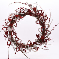 Guirlande de fleurs artificielles en forme de cœur GY BSCI pour mariage, décoration de porte d'entrée pour la Saint-Valentin