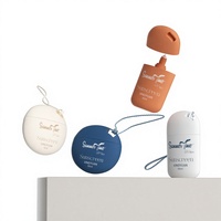 Flacon vide en PE de 50g pour crème solaire portable en plastique avec lanière, crème pour les mains à visser pour enfants, crème pour le visage et fond de teint