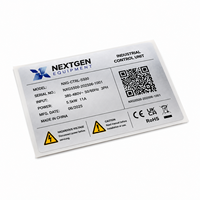 Étiquettes d'identification d'équipements industriels personnalisées avec finition mate en PET argenté, code QR, numéro de série et autocollants d'avertissement
