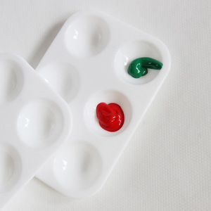 Xin bowen <span class=keywords><strong>Palette</strong></span> de peinture personnalisée 6 puits Rectangle coin rond <span class=keywords><strong>Palette</strong></span> de peinture d'artiste en plastique pour peinture à l'huile <span class=keywords><strong>aquarelle</strong></span> - Product Image 3