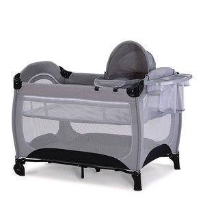 <span class=keywords><strong>Lit</strong></span> de voyage pliable <span class=keywords><strong>pas</strong></span> <span class=keywords><strong>cher</strong></span> au design tropical, parc pour bébés, berceau métallique pour bébés et enfants, chambre, hôtel ou salon - Product Image 5