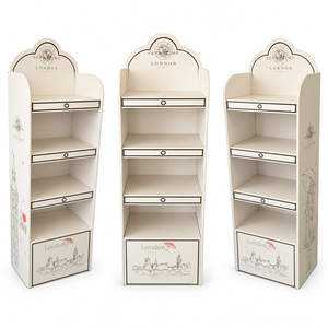 Exhibidores de Cartón Corrugado de <span class=keywords><strong>3</strong></span> Niveles, Diseño Personalizado, Profesionales, para Supermercados, Tiendas, Farmacias, Exhibidores de Piso PDQ - Product Image 1