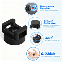 Base de montage magnétique avec fermeture éclair Clips de câble magnétiques noirs Support de fil Support de câble multifonctionnel Gestion des attaches de câble Base magnétique pour fil