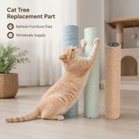 Colonne de remplacement pour arbre à chat, griffoir remplaçable, insert fileté M8, poteau en papier, tailles 6.1-8.8cm