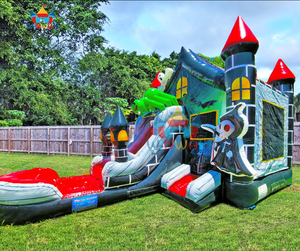 <b>Inflatable</b> <b>Bouncer</b> for Halloween Party Kids Bounce House with Slide <b>Inflatable</b> Jumping Bouncy House for Outdoor Party - Product Image 5