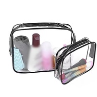 Conception personnalisée sacs à cosmétiques en PVC transparent pour femmes petite pochette à maquillage transparente imperméable petits sacs en vinyle avec fermeture éclair