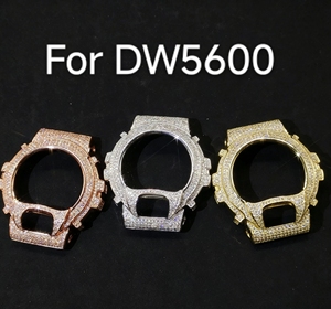 Boîtier <span class=keywords><strong>de</strong></span> montre Moissanite VVS Iced Out <span class=keywords><strong>en</strong></span> gros HipHop pour lunette <span class=keywords><strong>de</strong></span> montre DW5600, lunette <span class=keywords><strong>de</strong></span> montre Moissanite Iced Out unisexe - Product Image 3