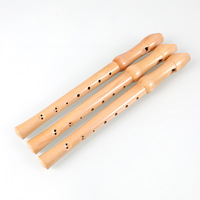 Custom Logo Wood 8 Hole German Recorder Wooden Soprano Enregistreur School High Notes Flute Wind Instrument for Professional