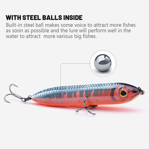 Premium 75mm 95mm 125mm 3 tamaños flotante Minnow lápiz señuelo ofertas al por mayor para pesca en el agua superior - Product Image 3