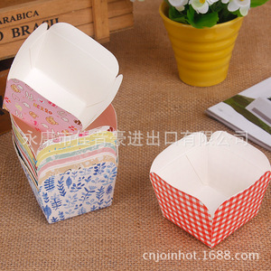 Joinhot Square Muffin Cups 50 Pcs Per Pack Wood Pulp <b>Baking</b> Paper Cupcake Cups For Bakery Packaging - Product Image 3