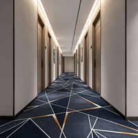 Blumenmuster Maschinell Gewebter Wand-zu-Wand Hotel-Teppichboden Feuerfester Nylon-Gewerbe-Teppich 9mm Florhöhe für Hotelflure