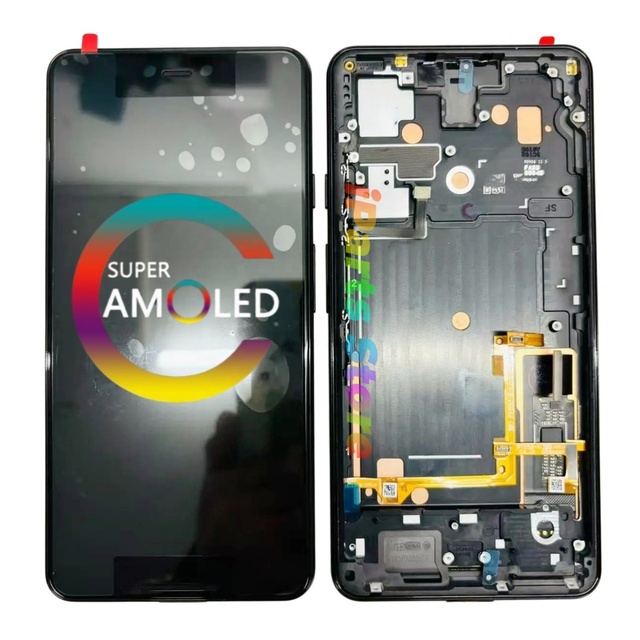 IPARTS Replacement OLED Display for Google Pixel 3 G013A 3XL Pixel XL3 G013C Touch Screen with Frame Assembly Black OEM