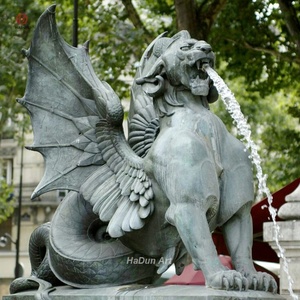 Giardino grande grifone in ottone Gryphon statua in bronzo grifone fontana scultura - Product Image 2