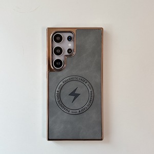 Funda de teléfono magnética para Samsung <span class=keywords><strong>Galaxy</strong></span> S25Ultra, funda protectora de piel de oveja galvanizada S24 - Product Image 3