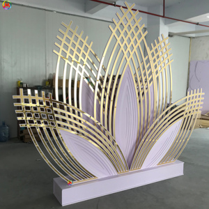 Event Used Special Lotus Custom Acrylic PVC Wedding <strong>Backdrop</strong> <strong>Stand</strong> - Product Image 3