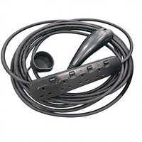 Câble d'extension Sixpence 16A 3,5 kW Type 2 V2L monophasé 10 m, câble de décharge pour véhicule électrique avec 4 prises UK