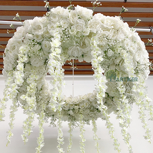 Decoración colgante de flores artificiales blancas románticas, Material de tela de nuevo diseño para boda, Navidad, Día de la madre y Año Nuevo - Product Image 2