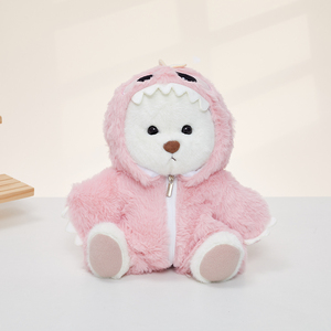 Oso de Peluche Lina de 30 cm con Articulaciones Flexibles para Aliviar el Estrés, Animal de Peluche para el Bienestar Mental con Traje de Dinosaurio - Product Image 3
