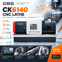 Mesin Bubut CNC Horizontal Logam dengan Meja Datar, Torno Mecanico CNC CK6140, Jarak Pusat 1000mm, Lubang Spindle 52mm, dan Tool Post 4-Stasiun