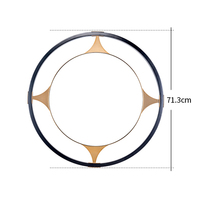 Miroir de salle de bain Design créatif, cadre en métal brossé, miroir mural rond noir mat