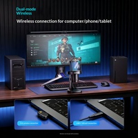 Mikrofon Nirkabel Maono FlashC DGM20W Peredam Kebisingan Koneksi Tipe-C untuk Siaran Langsung Desktop, Cocok untuk Streamer dan Gaming