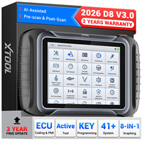 Nouvel outil de diagnostic automobile XTOOL D8 2026 avec 41+ fonctions de réinitialisation et de programmation de clés