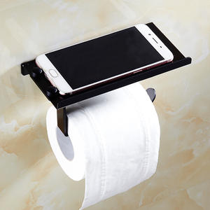 Porte-papier toilette et téléphone carré de style simple sans perçage en acier inoxydable 304 pour usage de bureau - Product Image 3