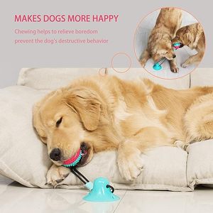 Pelota para masticar para perros de alta calidad, juguete de cuerda para tratar mascotas de goma con succión - Product Image 3