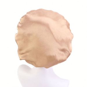 Gorros de Satén Ajustables de Doble Capa para Mujer, con Cordón, para Dormir, de Seda, con Logotipo Personalizado Promocional - Product Image 3