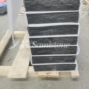 Samistone Shanxi Batu Nisan Granit Hitam Gaya Amerika Penanda Rumput Bantal Atas Bevel Marker Headstone Tombstone