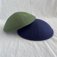 Kipá de Algodón y Lino Premium Transpirable, Yarmulke Judío Bordado Personalizado, Gorra con Forro Estampado para Bodas y Bar Mitzvah, Cuatro Estaciones