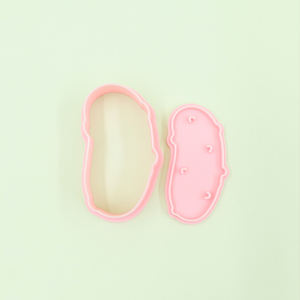 Moule à biscuits 3D en plastique personnalisable pour la série Légumes, motif aubergine et chou-fleur, pour pâte à modeler DIY - Product Image 4