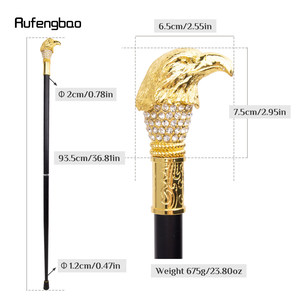 Canne Rufengbao Golden Eagle 93,5 cm avec poignée en métal, bâton de marche élégant - Product Image 1