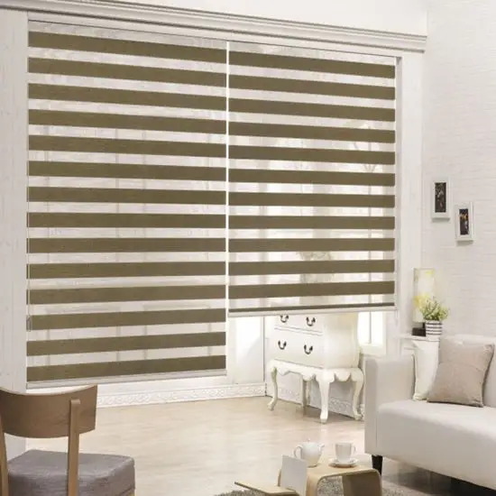 Save Energy in Winter Manual Day Night Zebra Blinds Comi Zebra Window Shades Customized Size Grey Blackout Window Roller Blinds