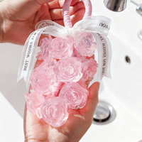 Coffret Cadeau Luxe Rose Entière Guirlande Lumineuse Parfum Fruité Savon Solide Savon pour les Mains Éclaircissant Anti-Acné Anti-Taches